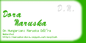 dora maruska business card